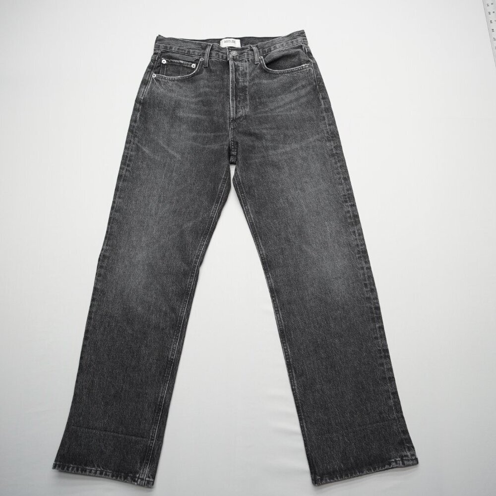 AGOLDE Fran Low Slung Easy Straight Cuffed Jeans in Ditch Size 26 - Picture 4 of 13